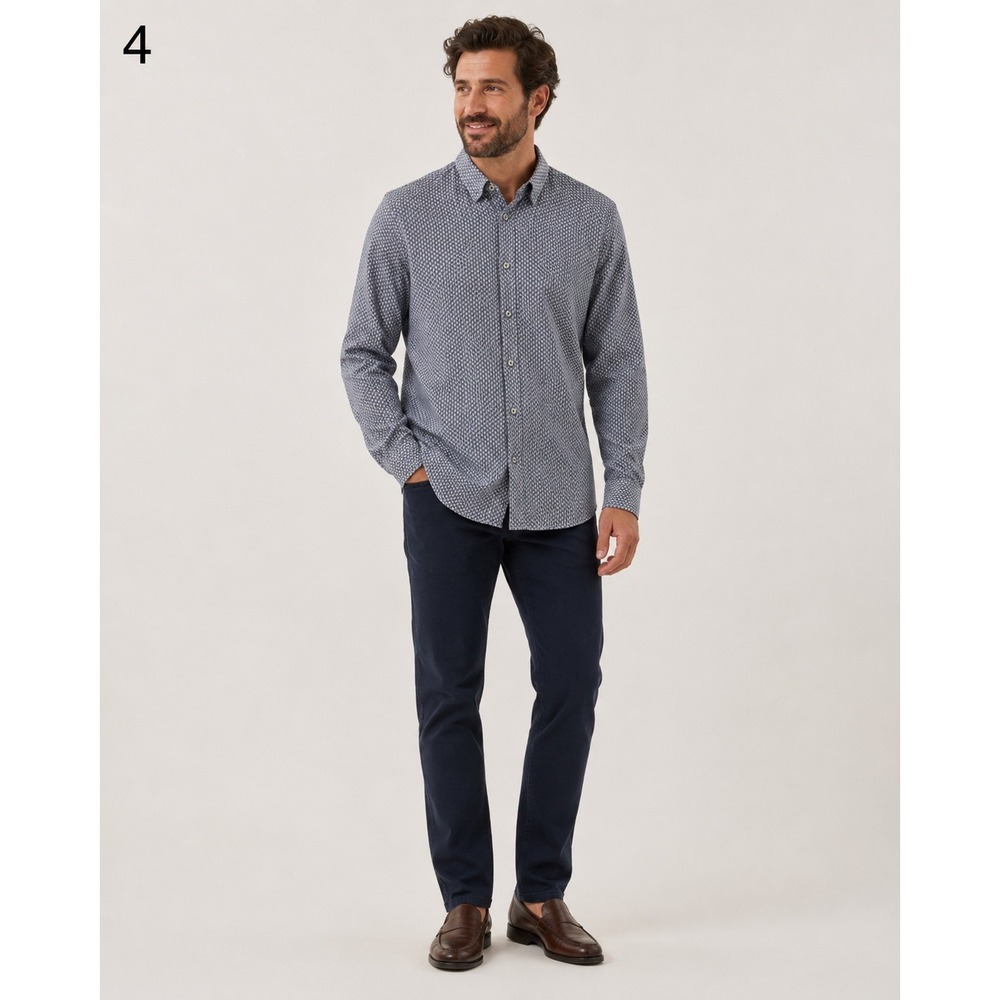 Tommy Bahama Island Modern Fit‎ Button Front Shirt Mens XL Blue Checkered Cotton